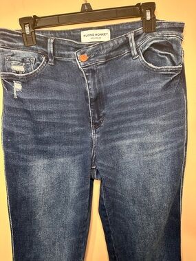 Flying Monkey 32  High-Rise bootcut Distressed Jeans tall girl stretchy